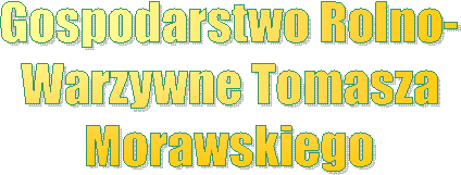 Gospodarstwo Rolno-
Warzywne Tomasza
Morawskiego